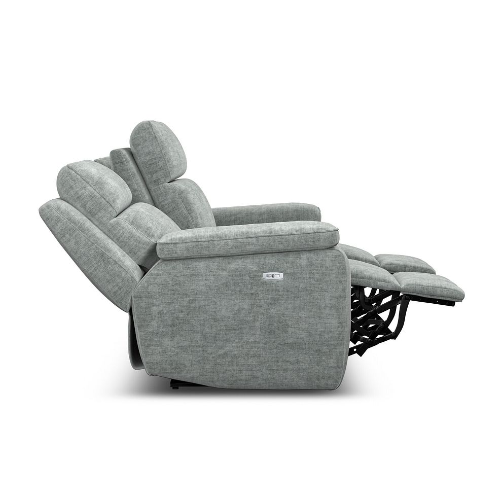 Selby Group 9 Electric Recliner with Power Headrest  Lumbar Support in Plush Silver Fabric 6