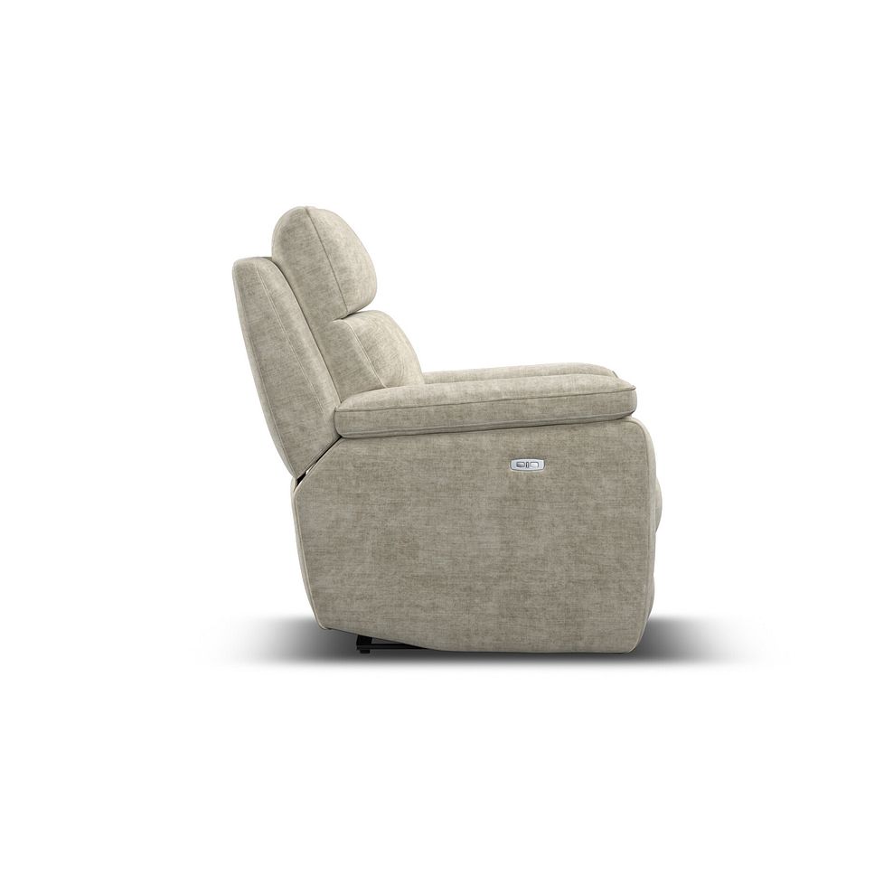 Selby Power Recliner Armchair in Plush Beige Fabric 8