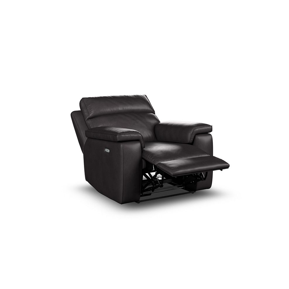 Selby Power Recliner Armchair in Virgo Black Leather 5