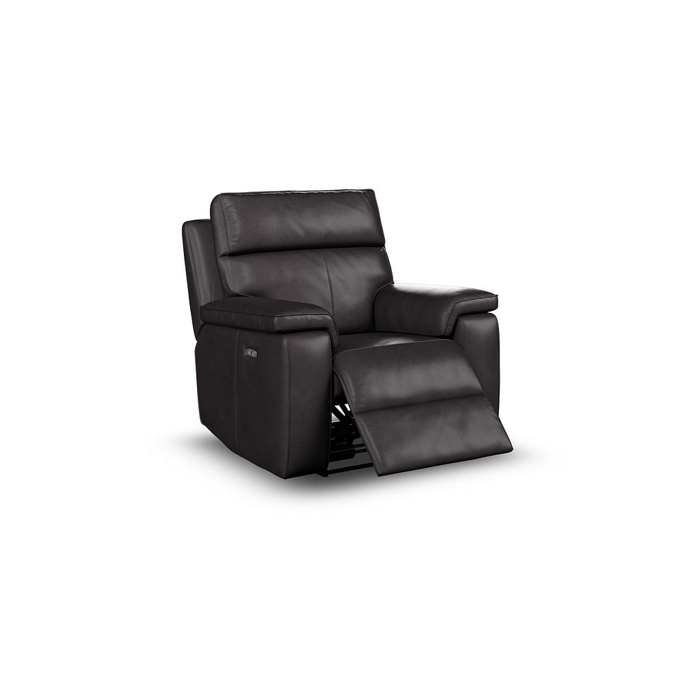 Selby Power Recliner Armchair in Virgo Black Leather 5