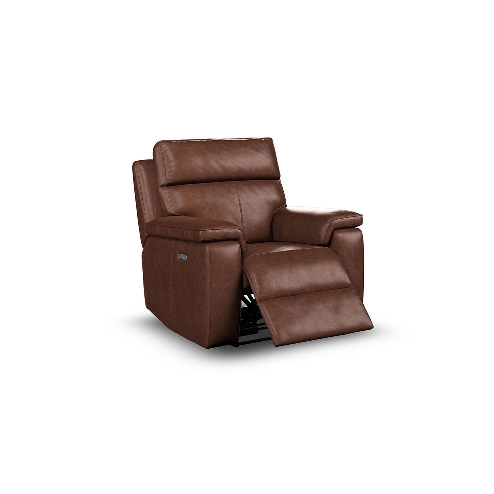 Selby Power Recliner Armchair in Virgo Chestnut Leather 3