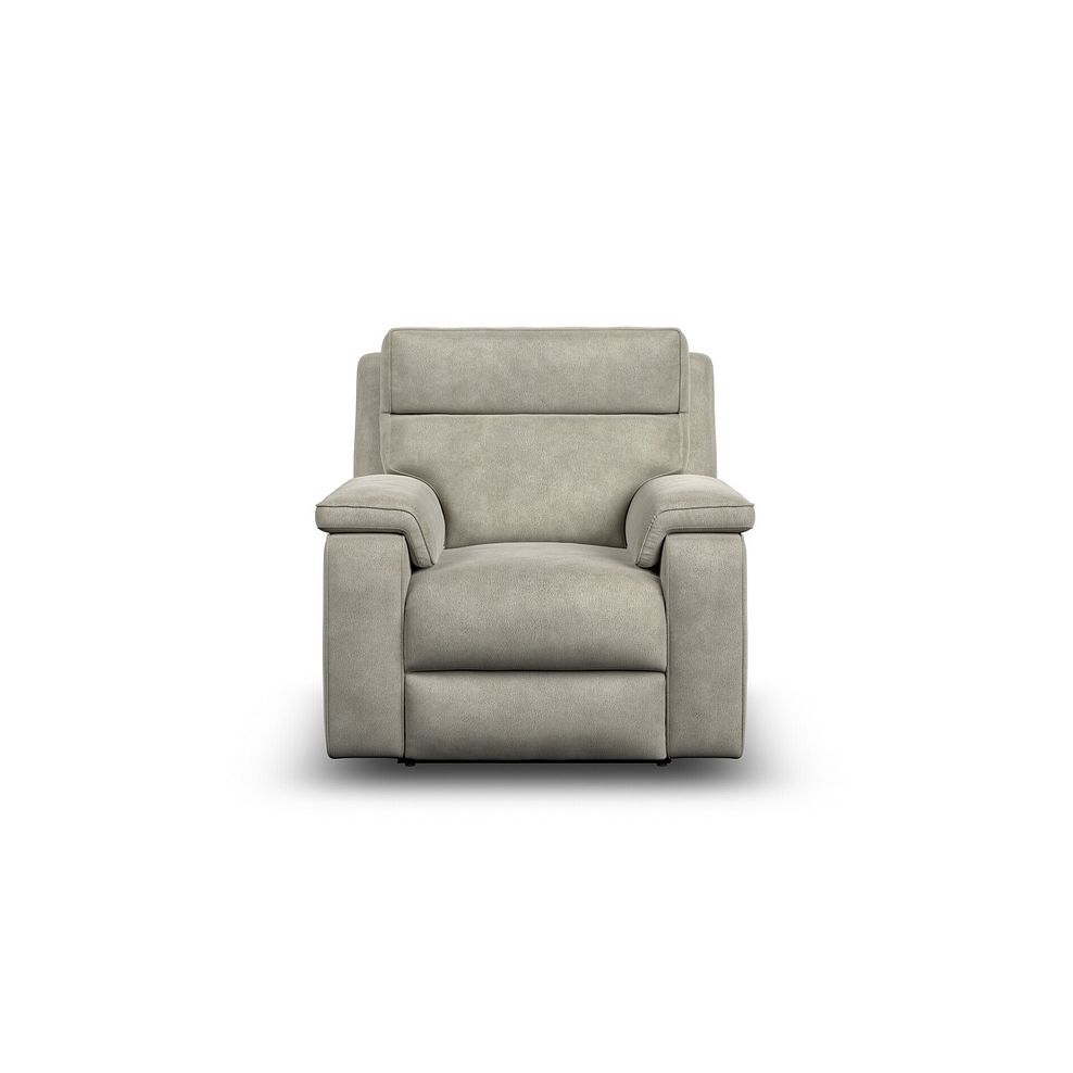 Selby Power Recliner Armchair in with Power Headrest Miller Taupe Fabric 5