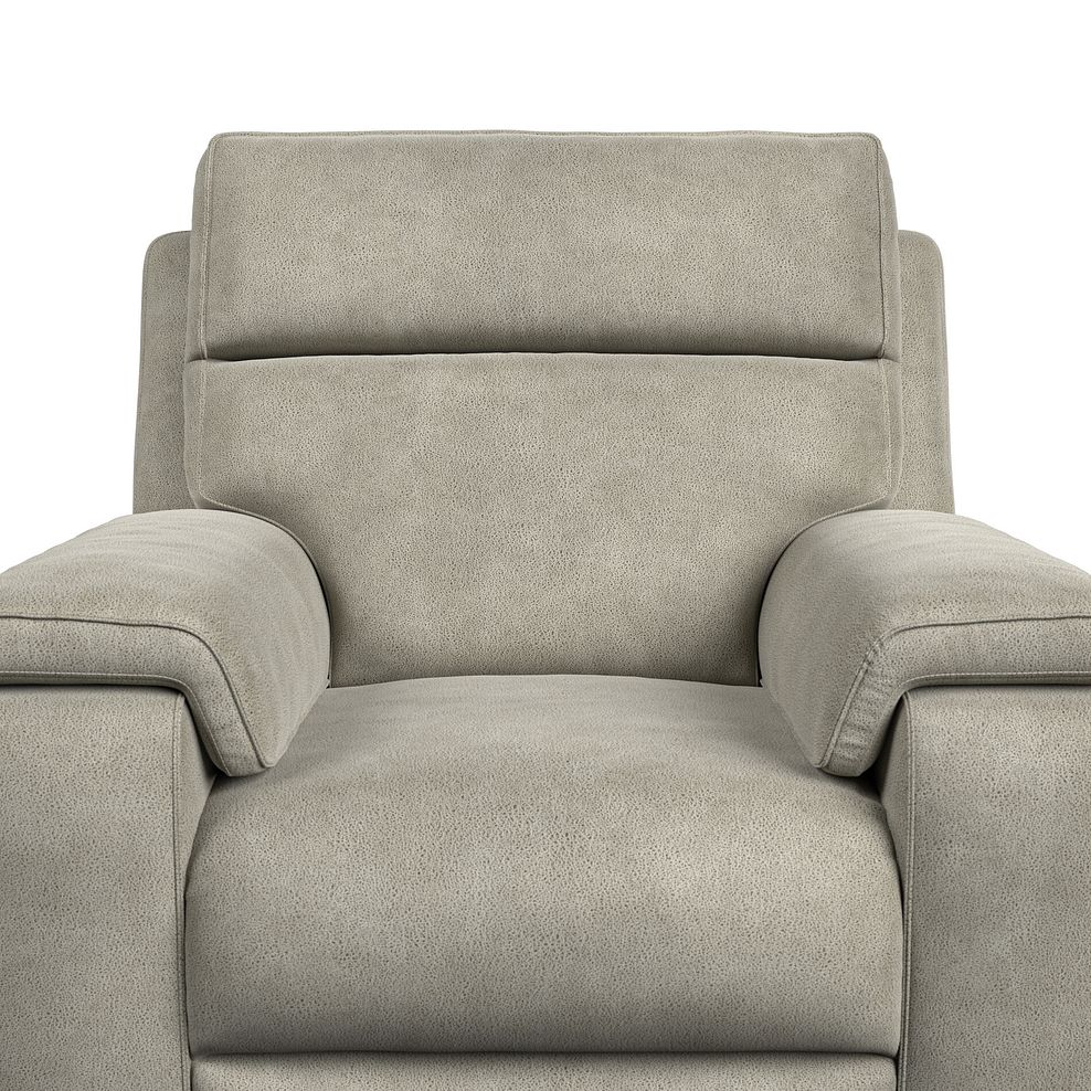 Selby Power Recliner Armchair in with Power Headrest Miller Taupe Fabric 10