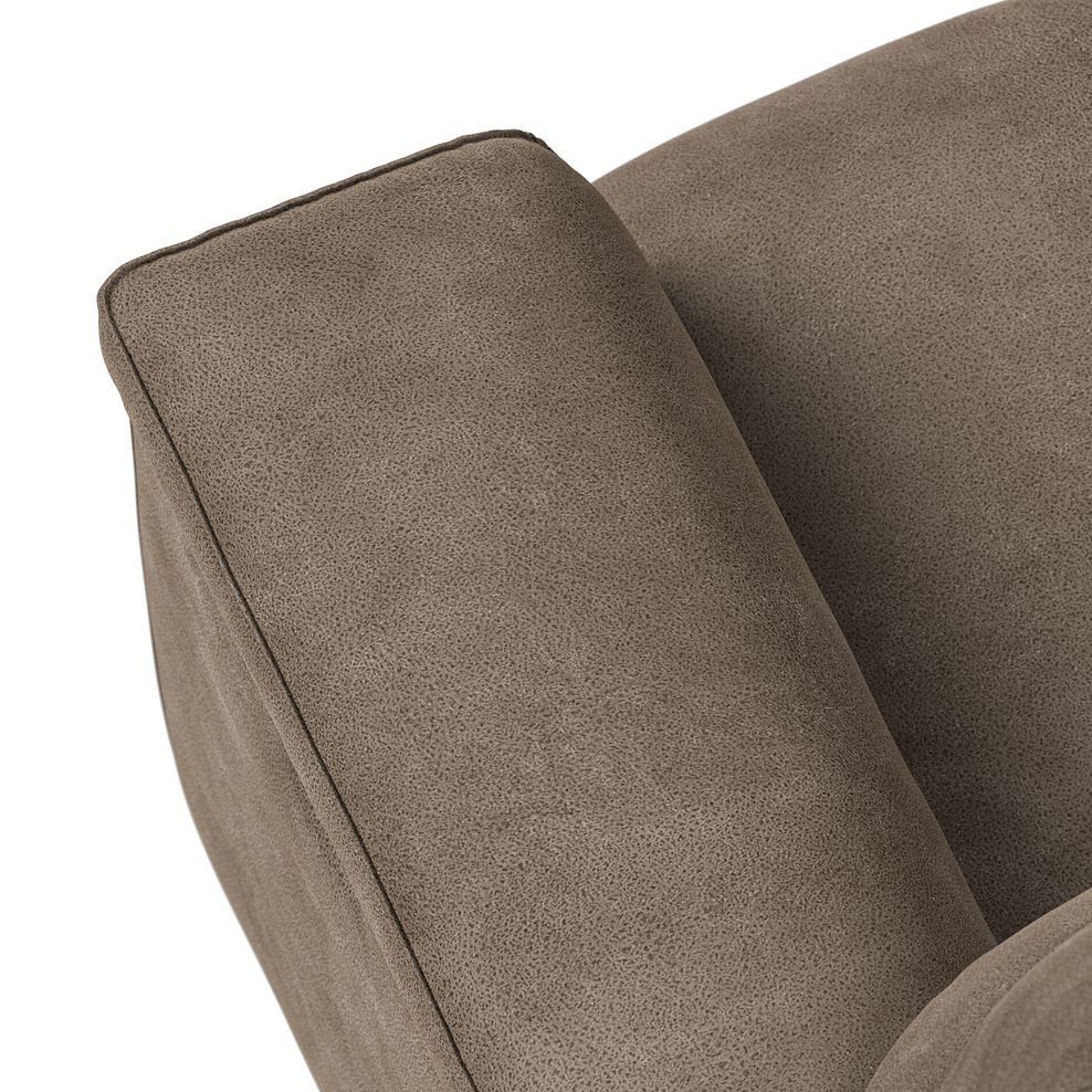 Selby Power Recliner Armchair with Power Headrest in Miller Earth Brown Fabric 9