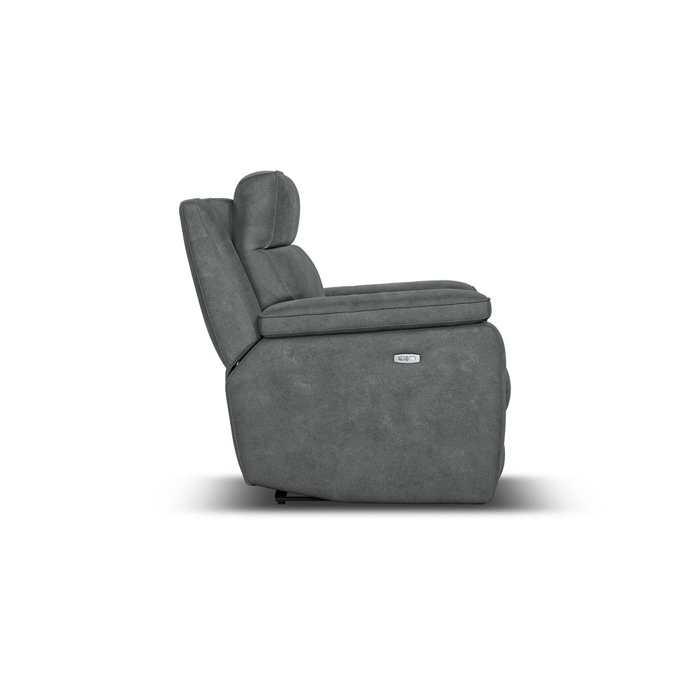 Selby Power Recliner Armchair with Power Headrest in Miller Grey Fabric 7