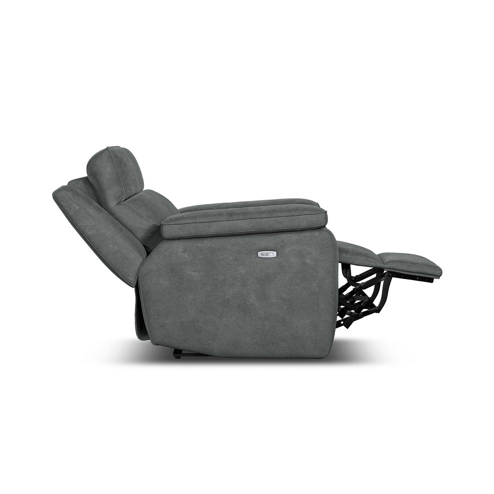 Selby Power Recliner Armchair with Power Headrest in Miller Grey Fabric 8