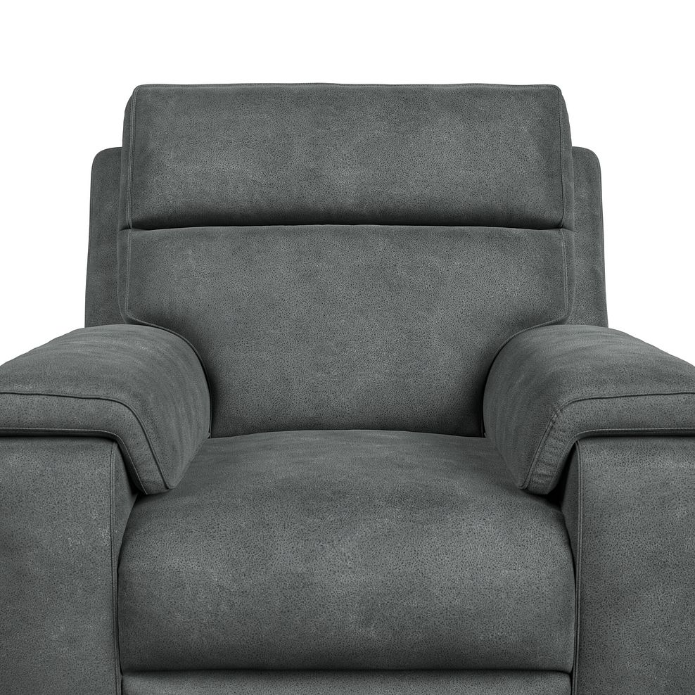 Selby Power Recliner Armchair with Power Headrest in Miller Grey Fabric 10