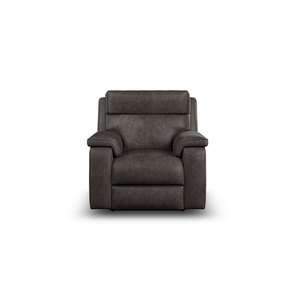 Selby Power Recliner Armchair with Power Headrest in Pilgrim Pewter Fabric 5