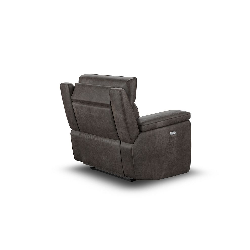 Selby Power Recliner Armchair with Power Headrest in Pilgrim Pewter Fabric 6