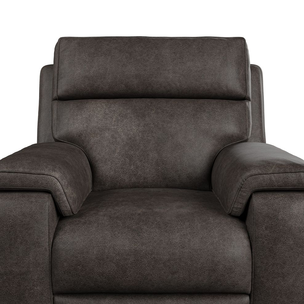 Selby Power Recliner Armchair with Power Headrest in Pilgrim Pewter Fabric 10