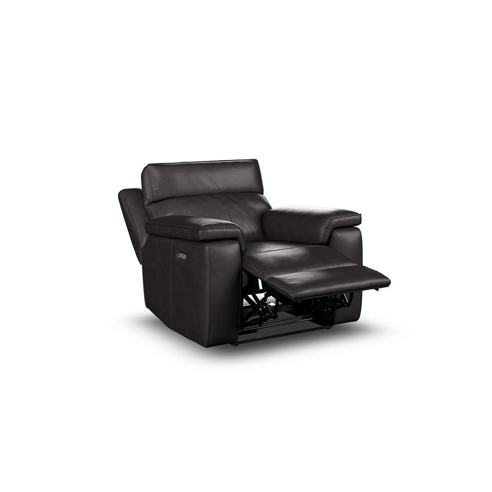 Selby Power Recliner Armchair with Power Headrest in Virgo Black Leather 7