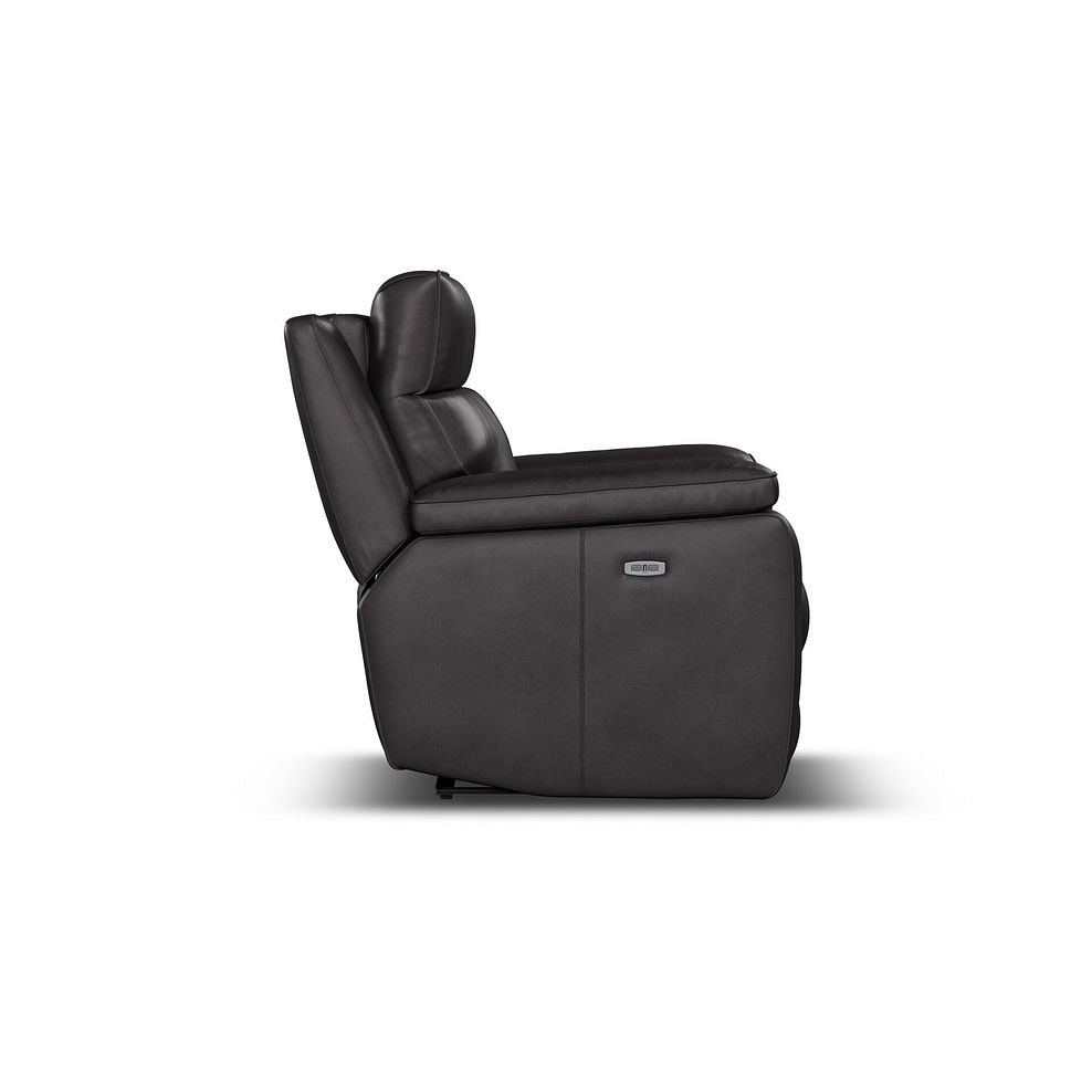 Selby Power Recliner Armchair with Power Headrest in Virgo Black Leather 10