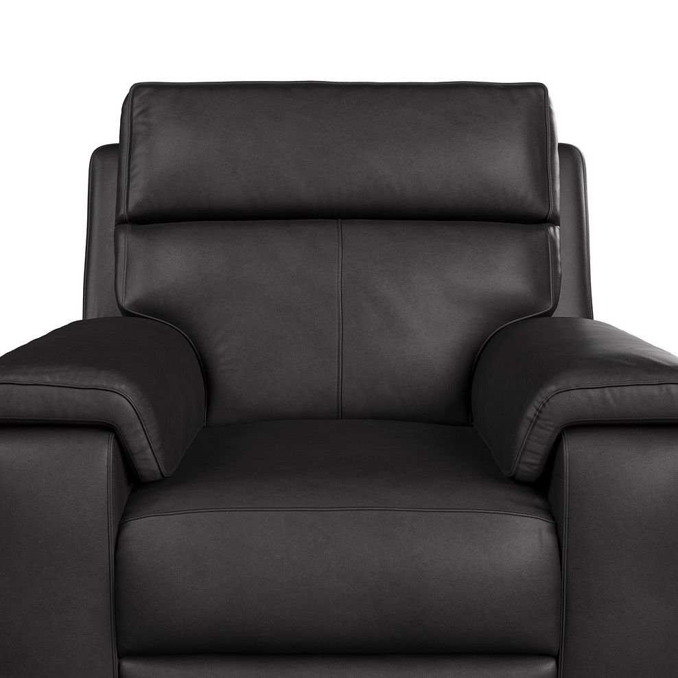 Selby Power Recliner Armchair with Power Headrest in Virgo Black Leather 13