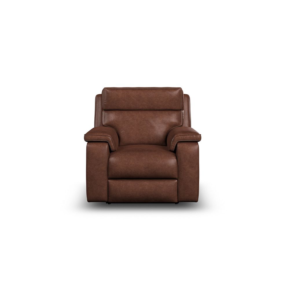 Selby Power Recliner Armchair with Power Headrest in Virgo Chestnut Leather 5