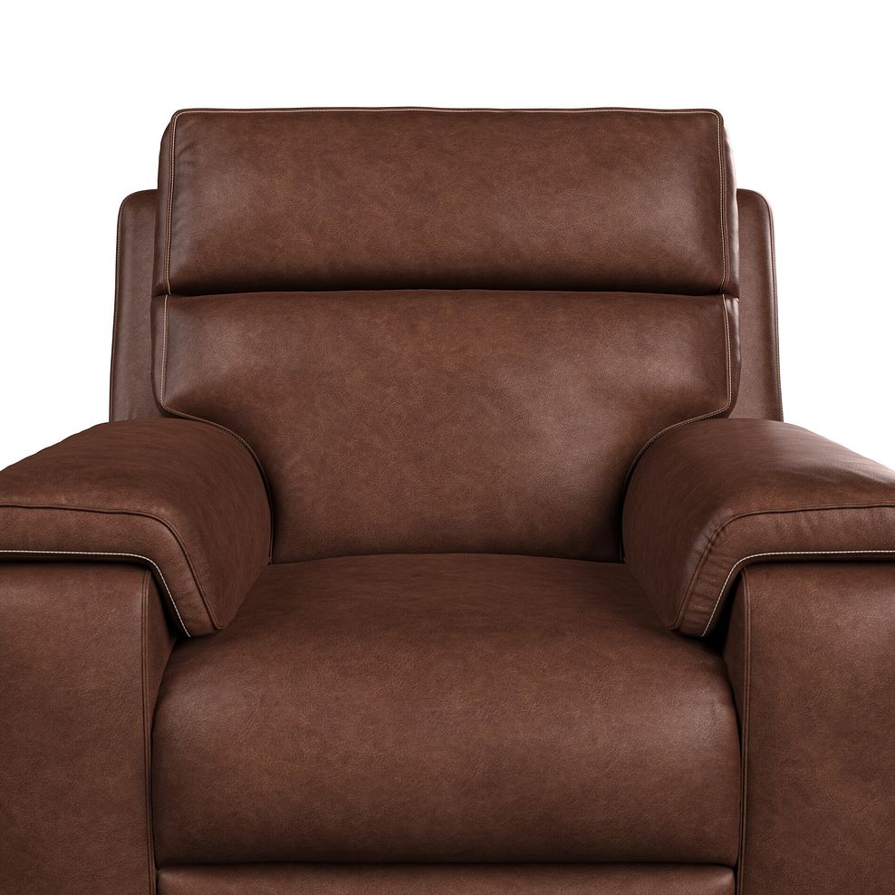 Selby Power Recliner Armchair with Power Headrest in Virgo Chestnut Leather 10