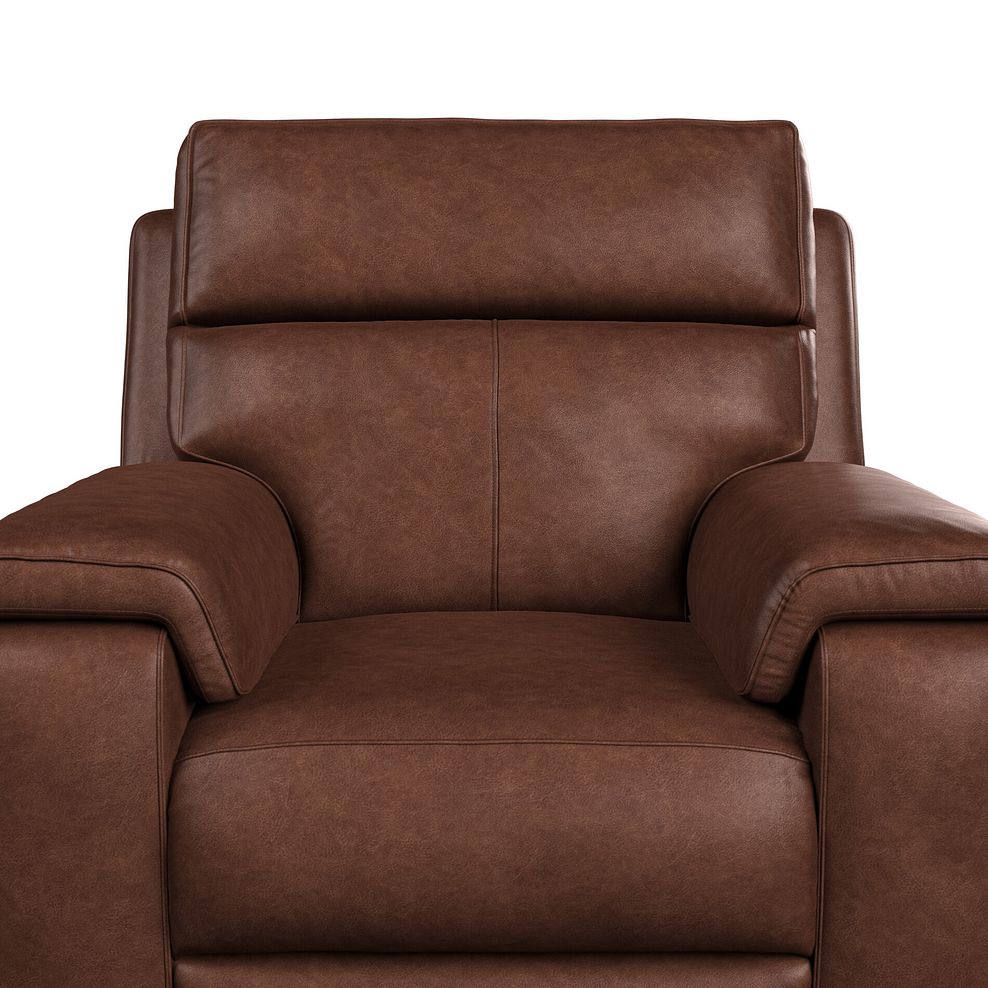 Selby Power Recliner Armchair with Power Headrest in Virgo Chestnut Leather 12