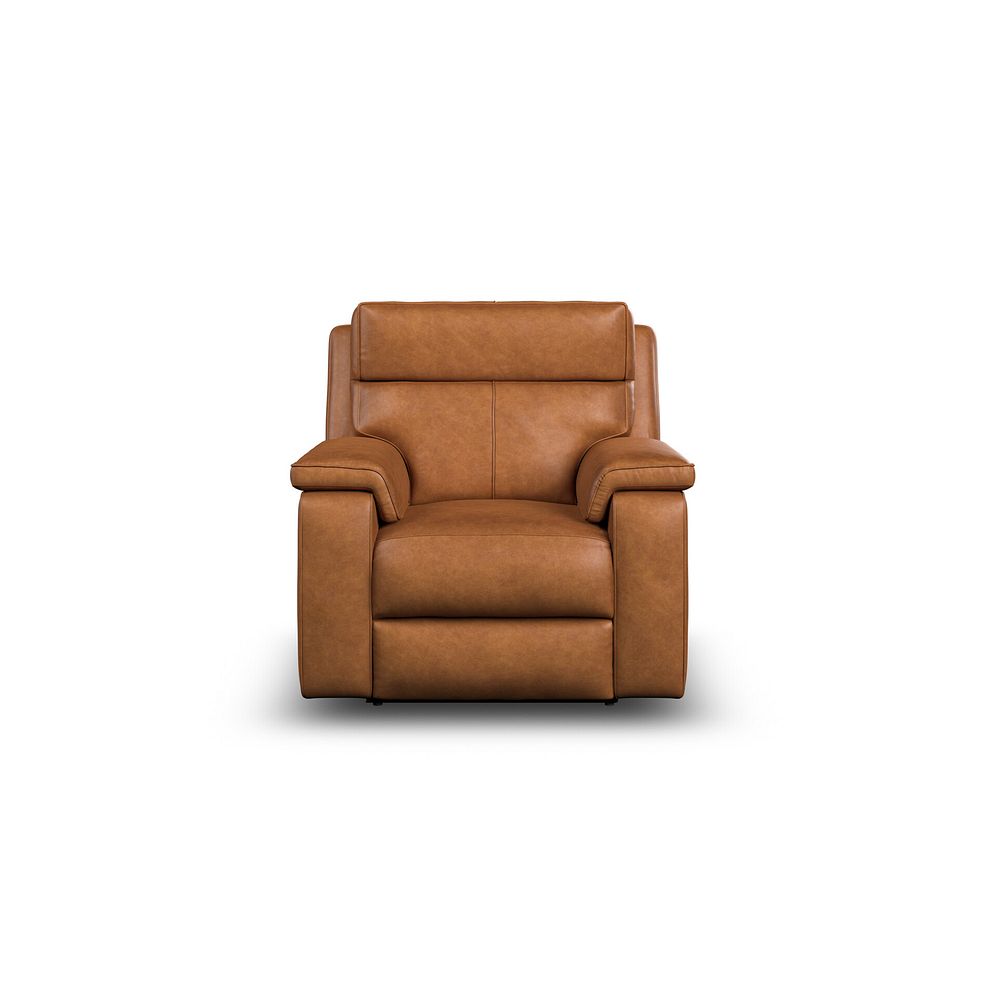 Selby Power Recliner Armchair with Power Headrest in Virgo Cognac Leather 6