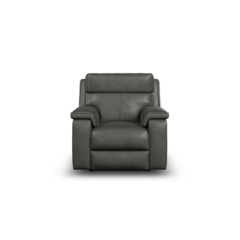 Selby Power Recliner Armchair with Power Headrest in Virgo Lead Leather 5