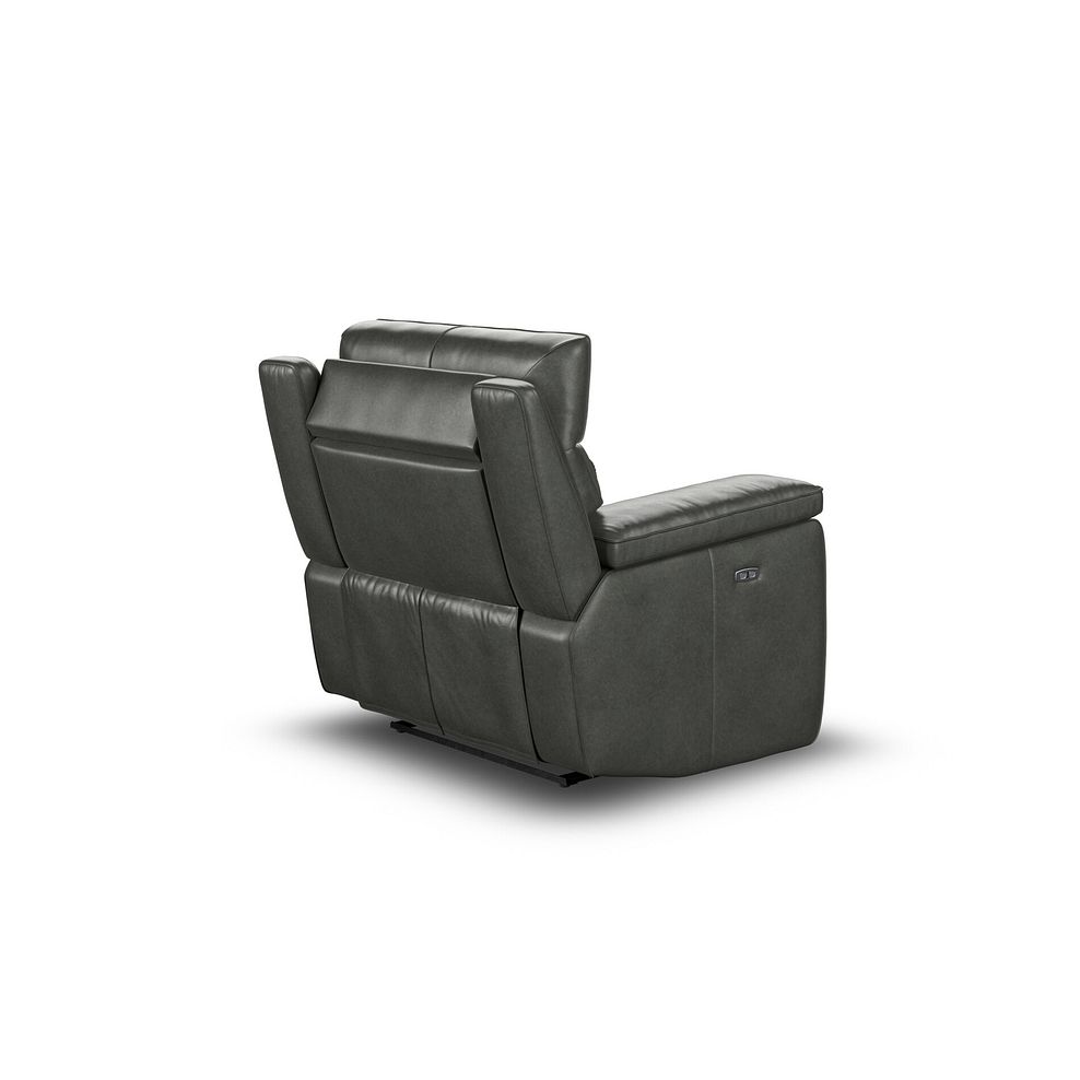 Selby Power Recliner Armchair with Power Headrest in Virgo Lead Leather 6