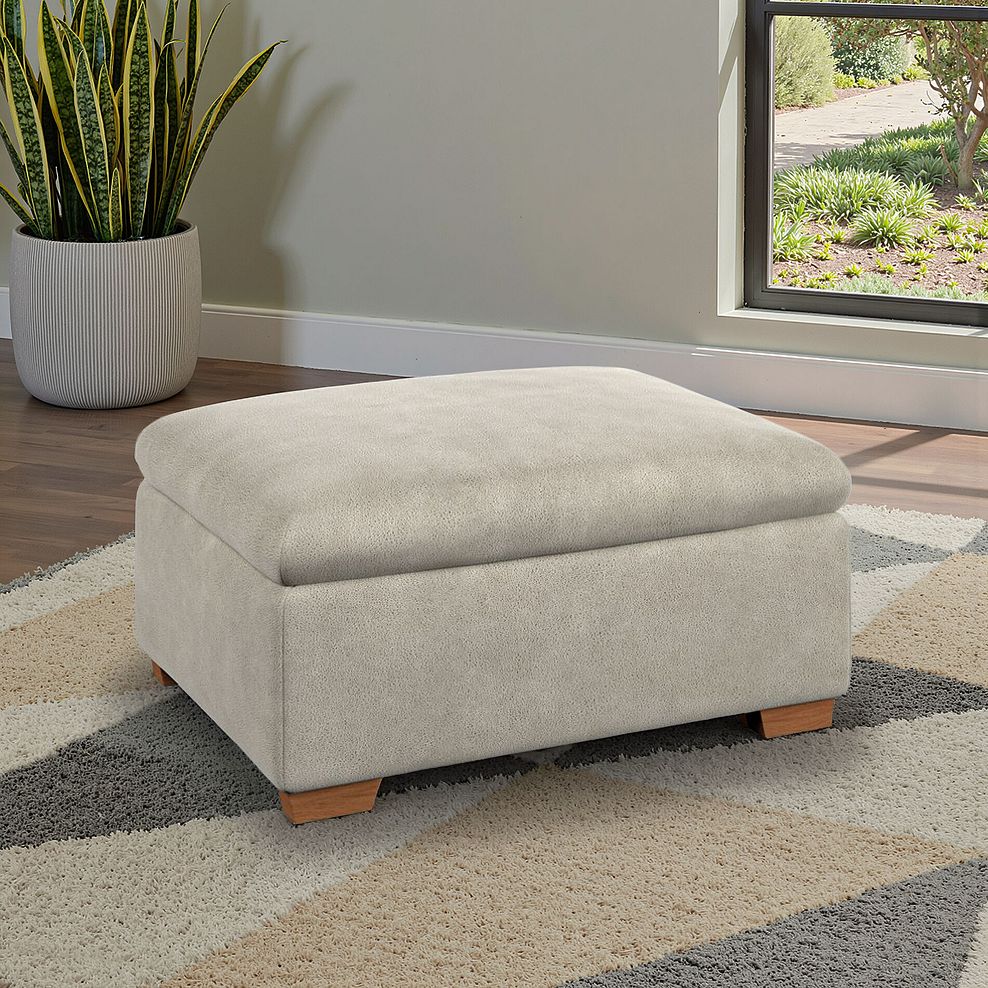 Selby Storage Footstool in Miller Taupe Fabric 1