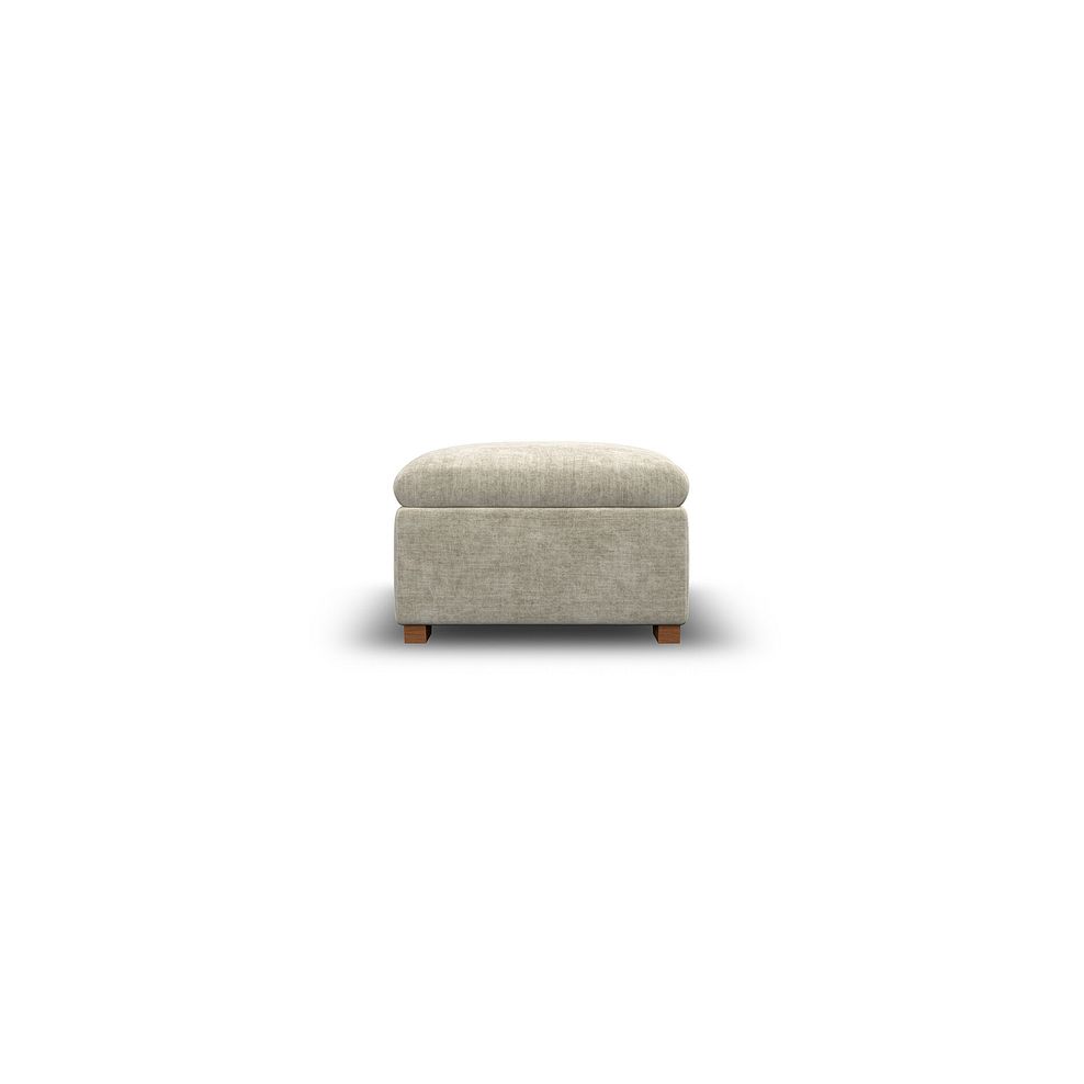 Selby Storage Footstool in Plush Beige Fabric 7