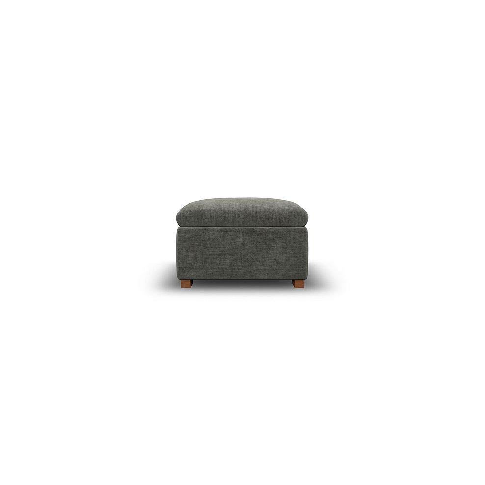 Selby Storage Footstool in Plush Charcoal Fabric 5