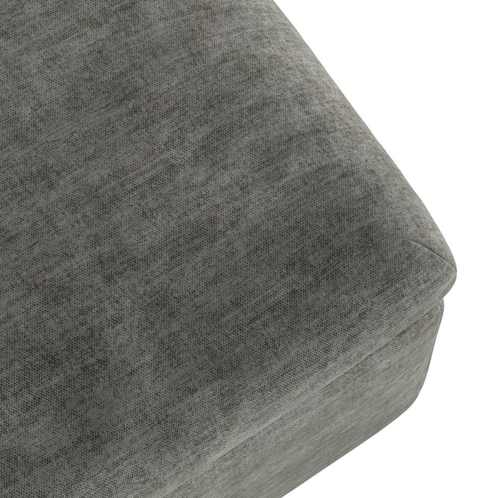 Selby Storage Footstool in Plush Charcoal Fabric 6