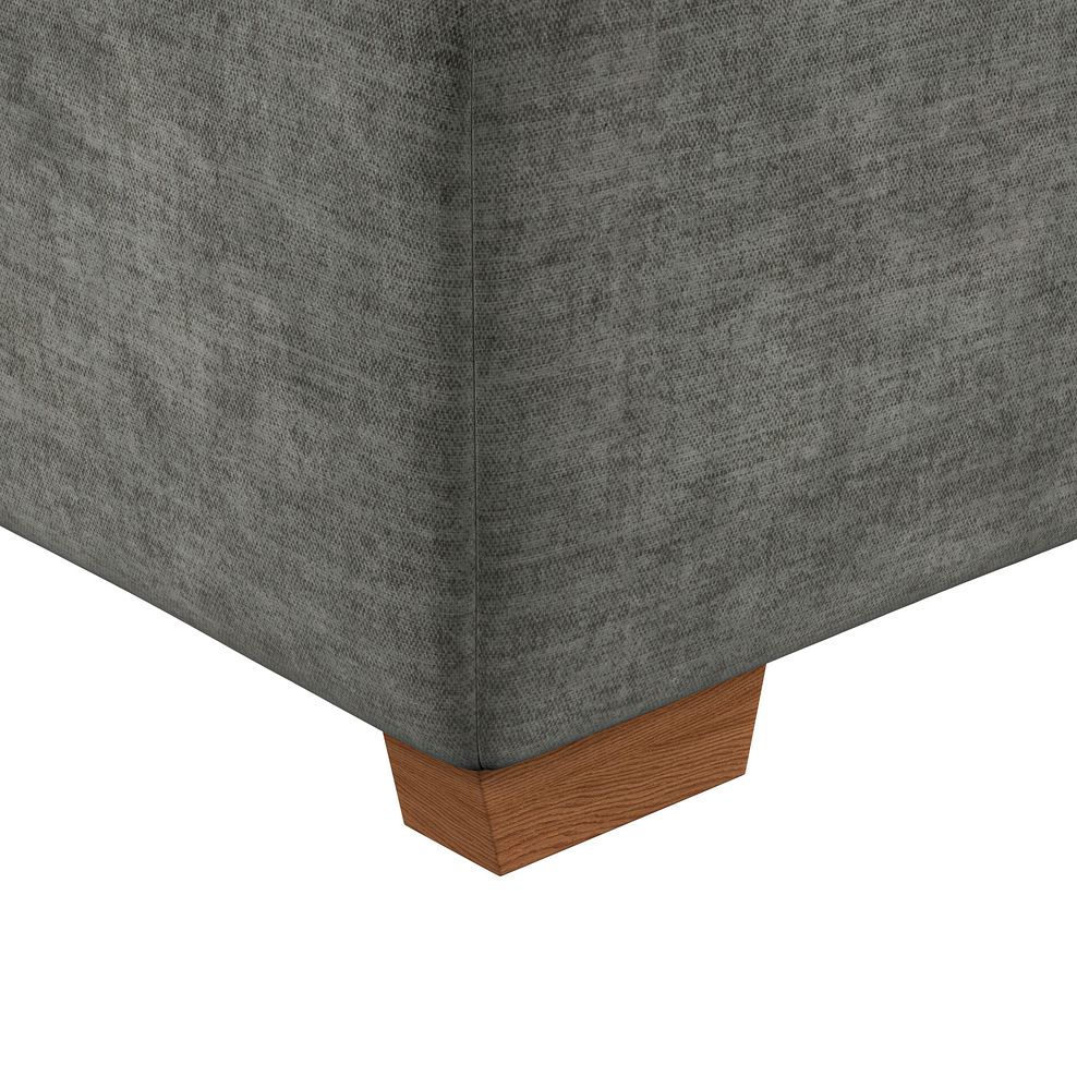 Selby Storage Footstool in Plush Charcoal Fabric 7