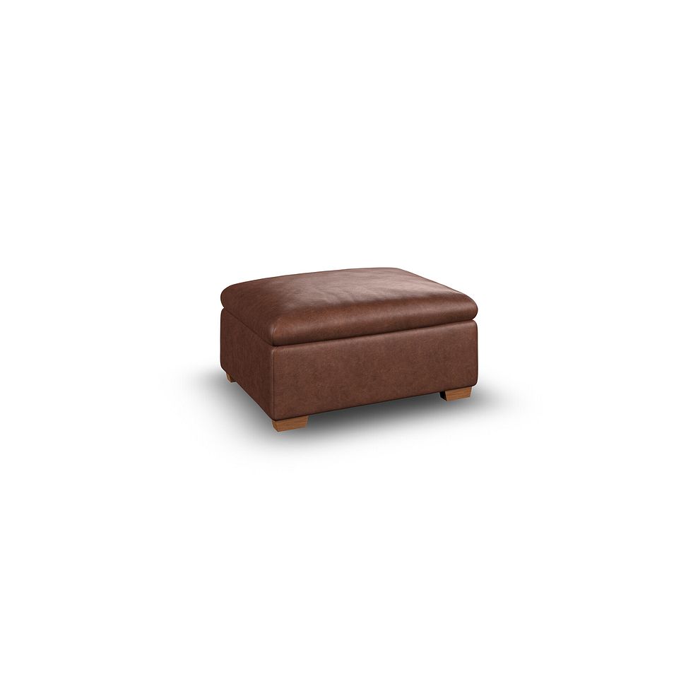 Selby Storage Footstool in Virgo Chestnut Leather 1