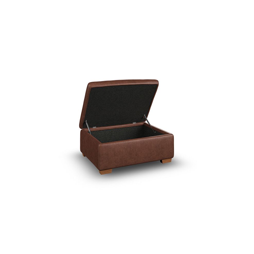 Selby Storage Footstool in Virgo Chestnut Leather 3