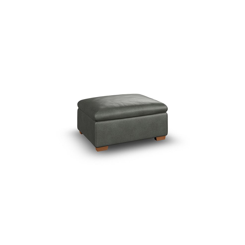 Selby Storage Footstool in Virgo Lead Leather 1