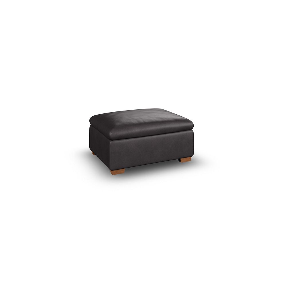 Selby Storage Footstoolin Virgo Black Leather 3