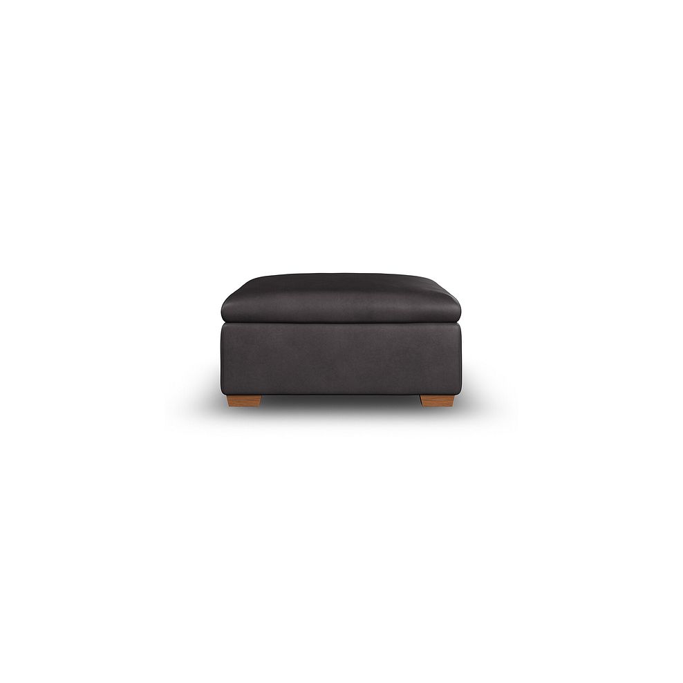 Selby Storage Footstoolin Virgo Black Leather 5