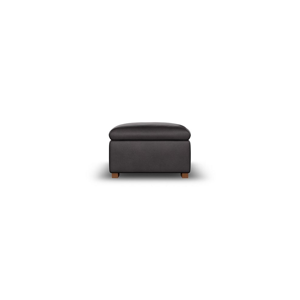 Selby Storage Footstoolin Virgo Black Leather 7