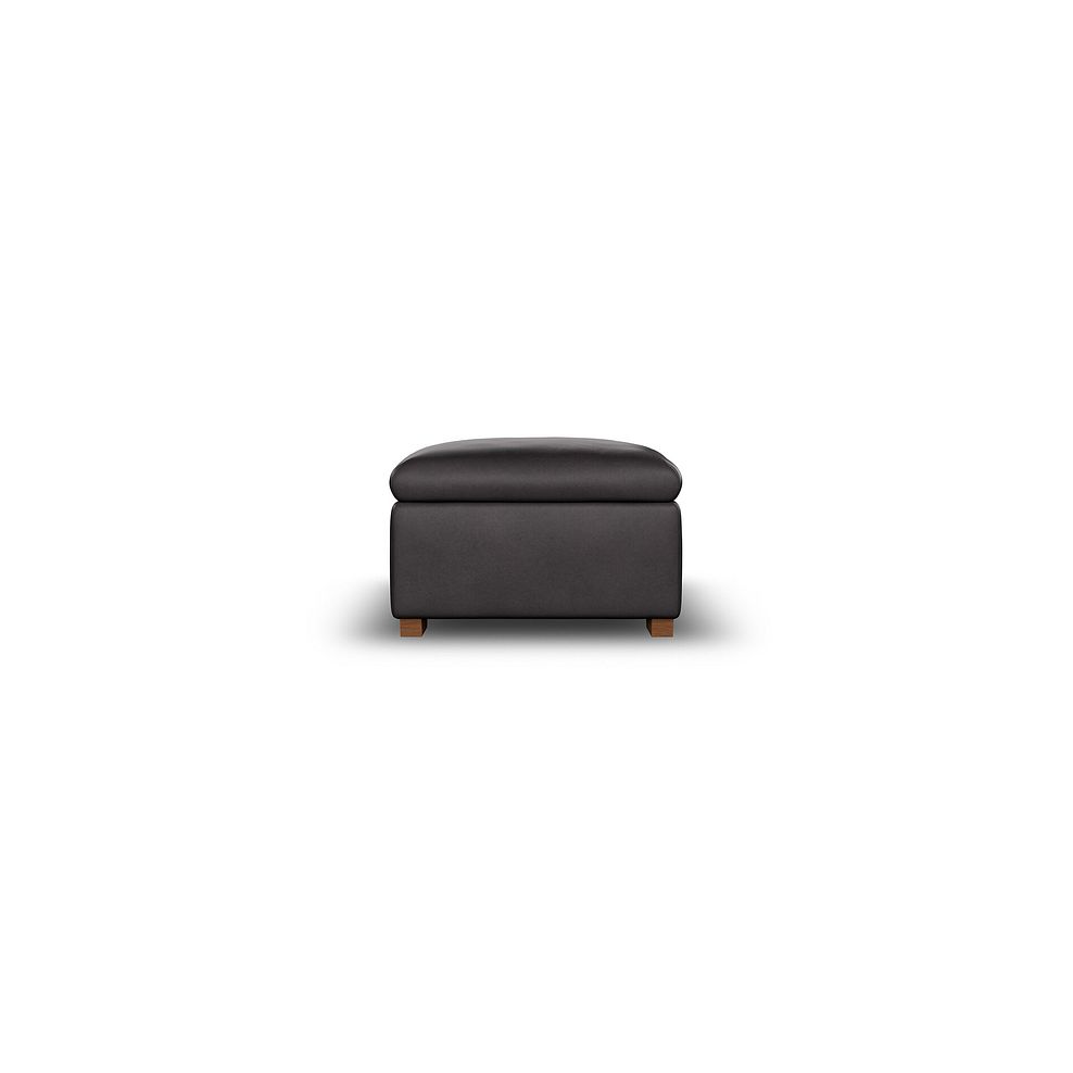Selby Storage Footstoolin Virgo Black Leather 8