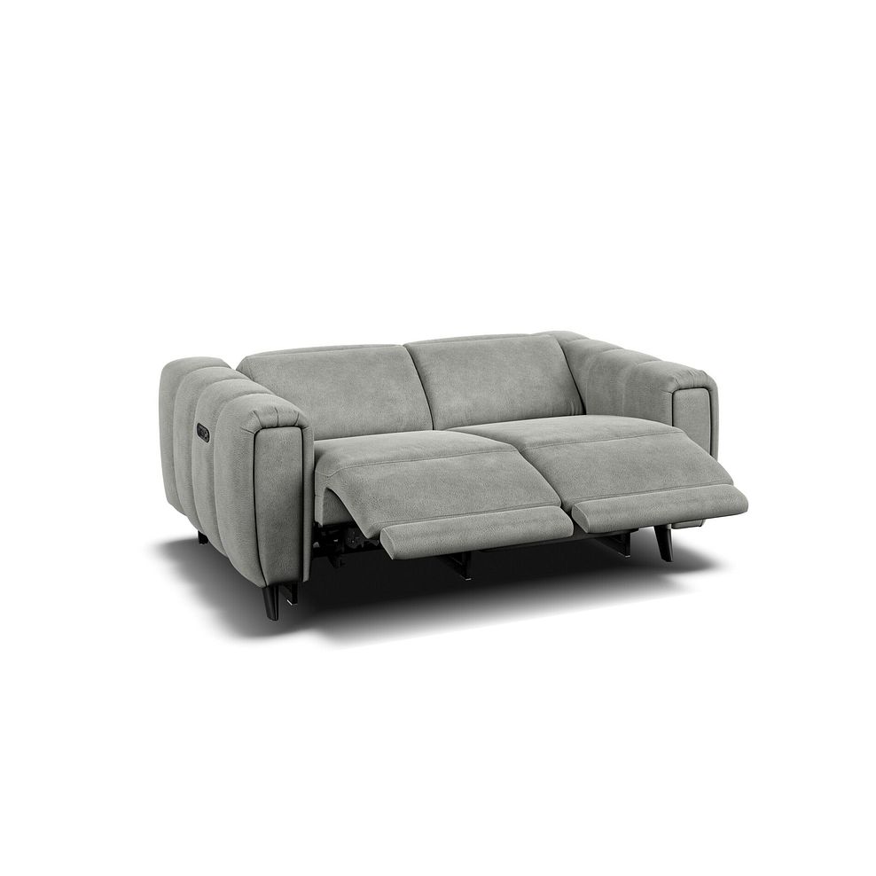 Seymour 2 Seater Recliner Sofa With Power Headrest in Billy Joe Dove Grey Fabric 2