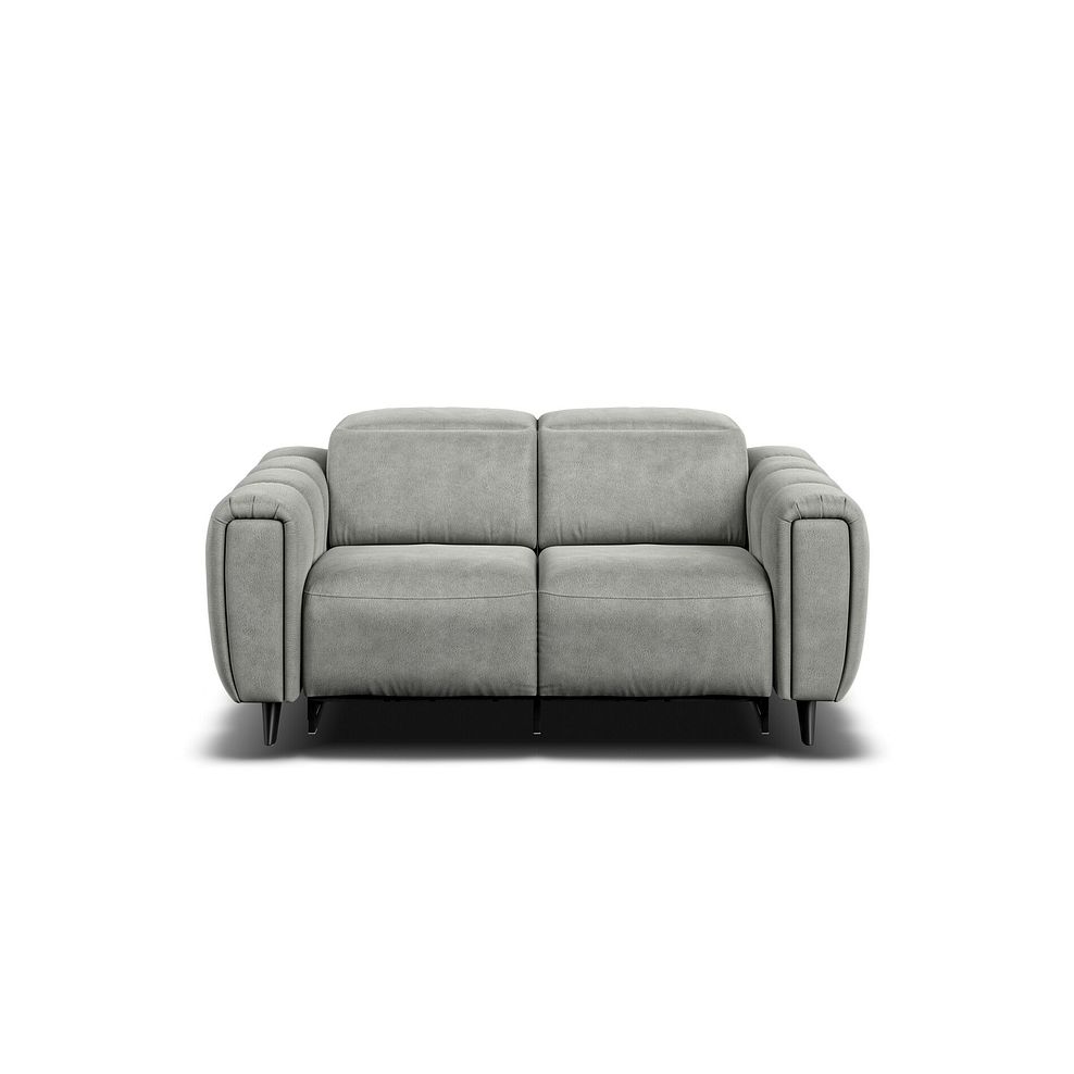 Seymour 2 Seater Recliner Sofa With Power Headrest in Billy Joe Dove Grey Fabric 6