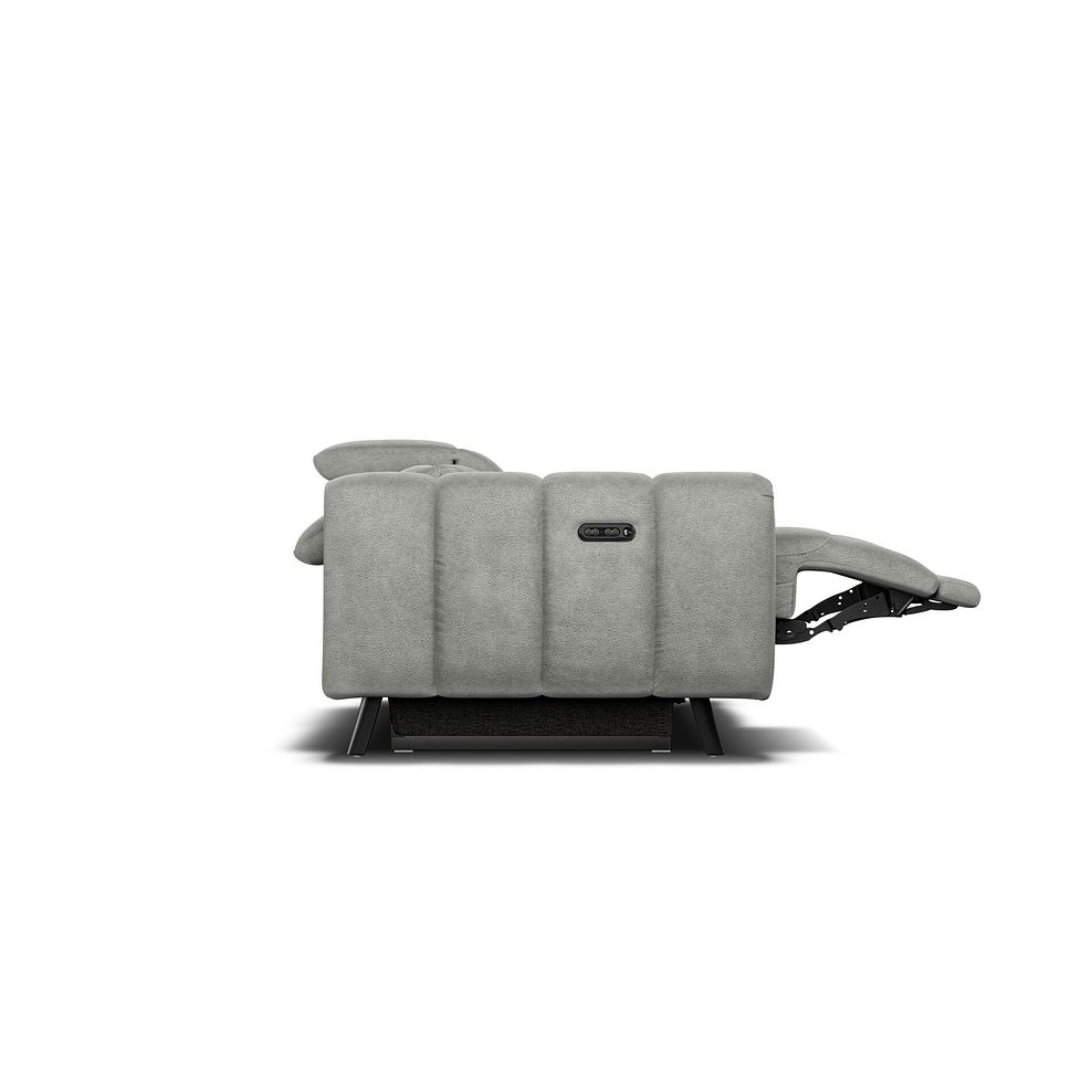 Seymour 2 Seater Recliner Sofa With Power Headrest in Billy Joe Dove Grey Fabric 8