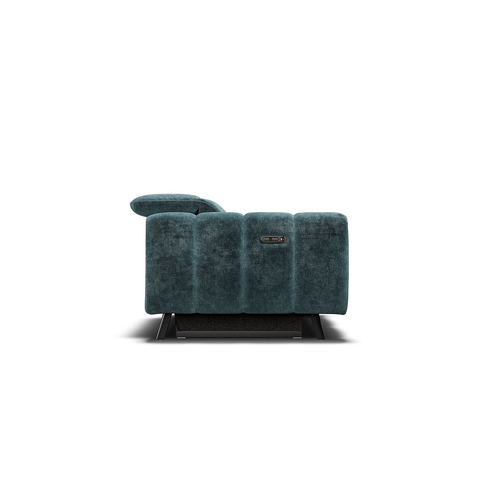 Seymour 2 Seater Recliner Sofa With Power Headrest in Descent Blue Fabric 11