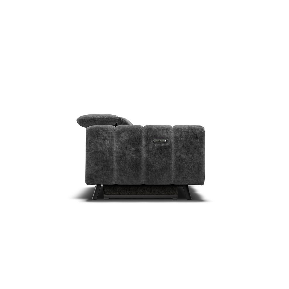 Seymour 2 Seater Recliner Sofa With Power Headrest in Descent Charcoal Fabric 7