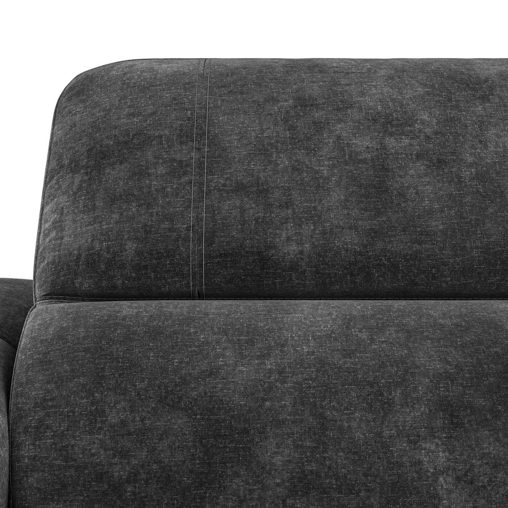 Seymour 2 Seater Recliner Sofa With Power Headrest in Descent Charcoal Fabric 12
