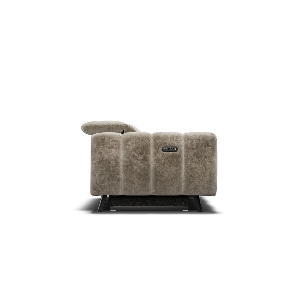 Seymour 2 Seater Recliner Sofa With Power Headrest in Descent Taupe Fabric 7