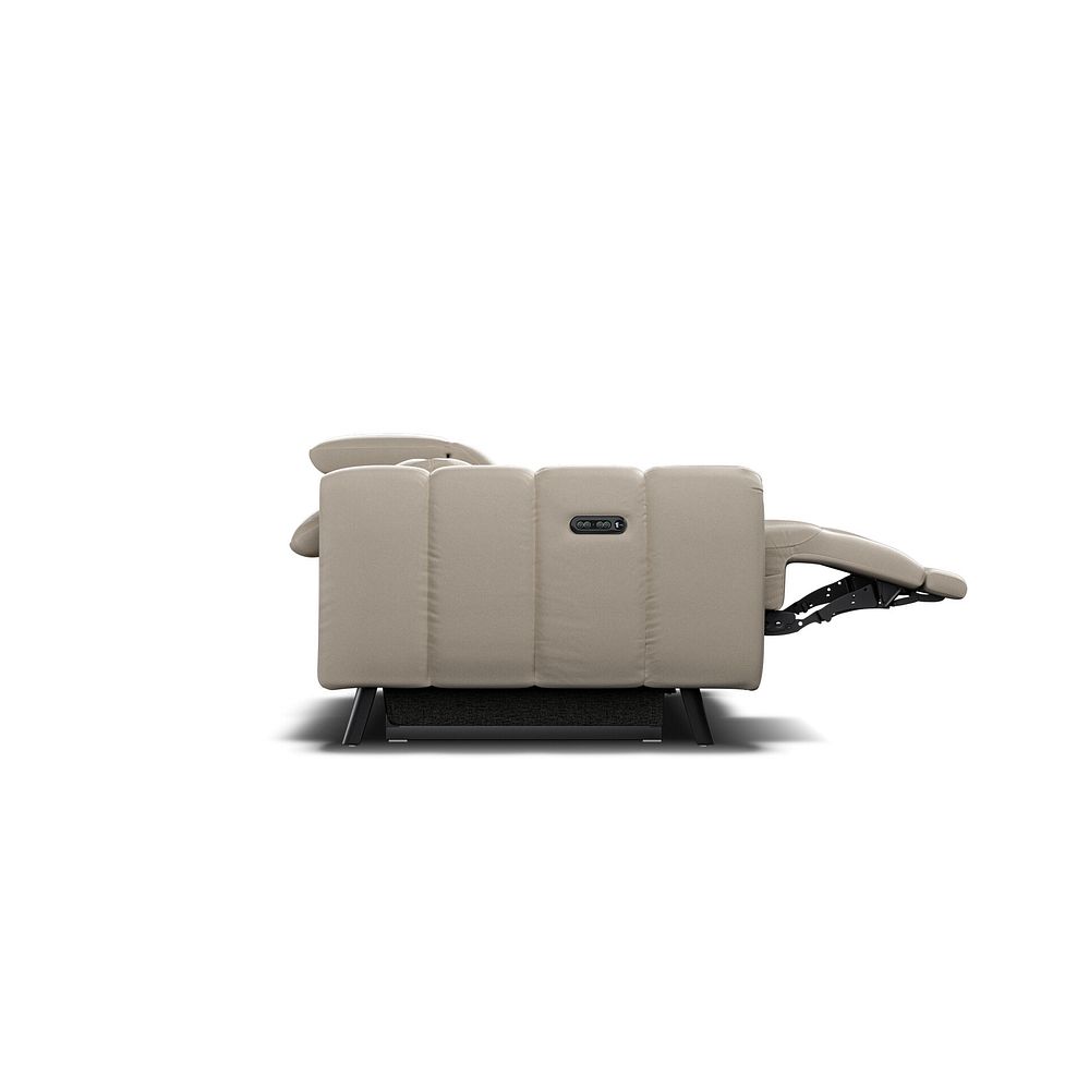 Seymour 2 Seater Recliner Sofa With Power Headrest in Pebble Leather 8