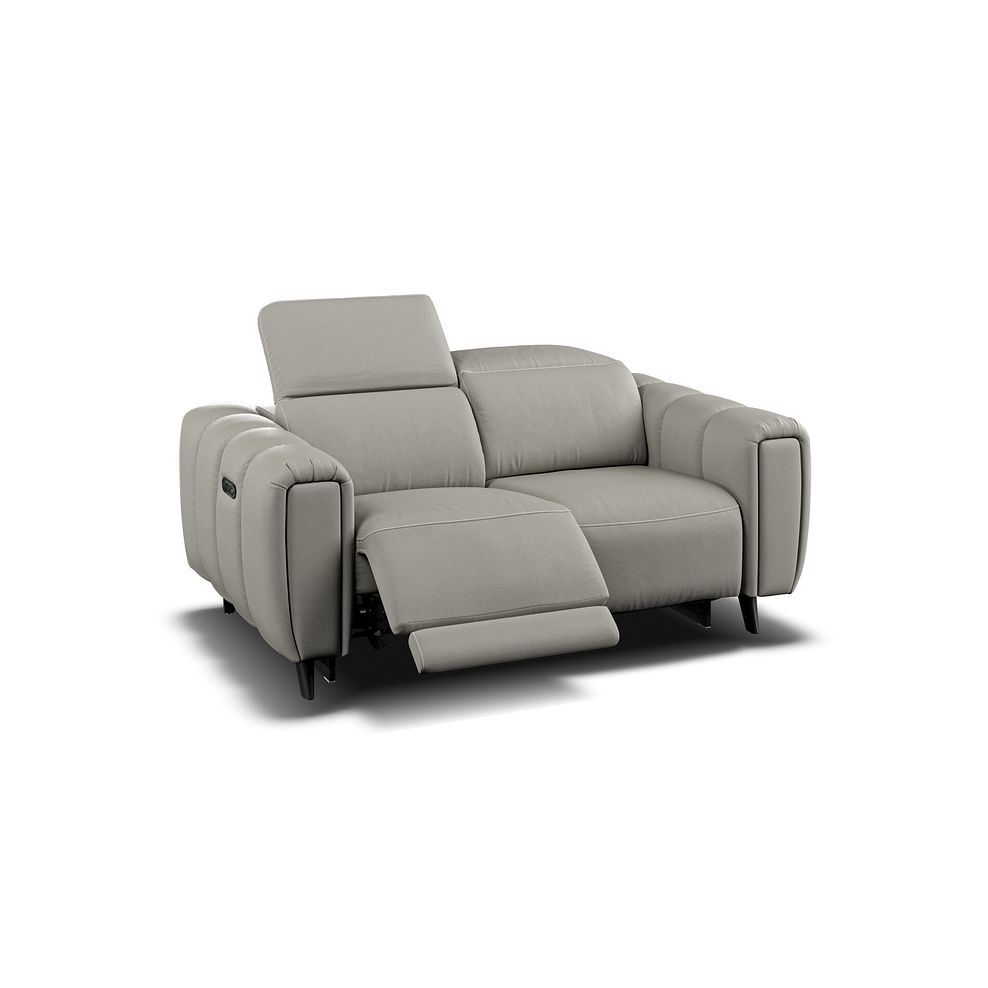 Seymour 2 Seater Recliner Sofa With Power Headrest in Taupe Leather 3