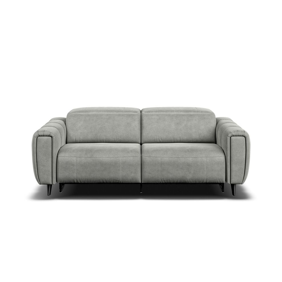 Seymour 3 Seater Recliner Sofa With Power Headrest in Billy Joe Dove Grey Fabric 6