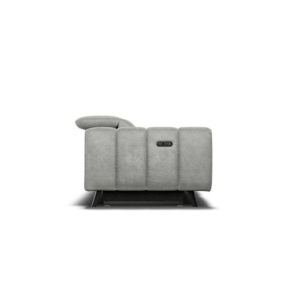 Seymour 3 Seater Recliner Sofa With Power Headrest in Billy Joe Dove Grey Fabric 7