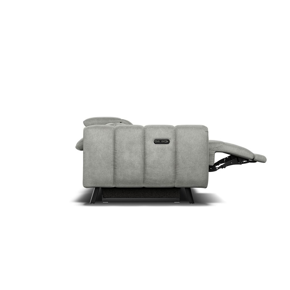 Seymour 3 Seater Recliner Sofa With Power Headrest in Billy Joe Dove Grey Fabric 8