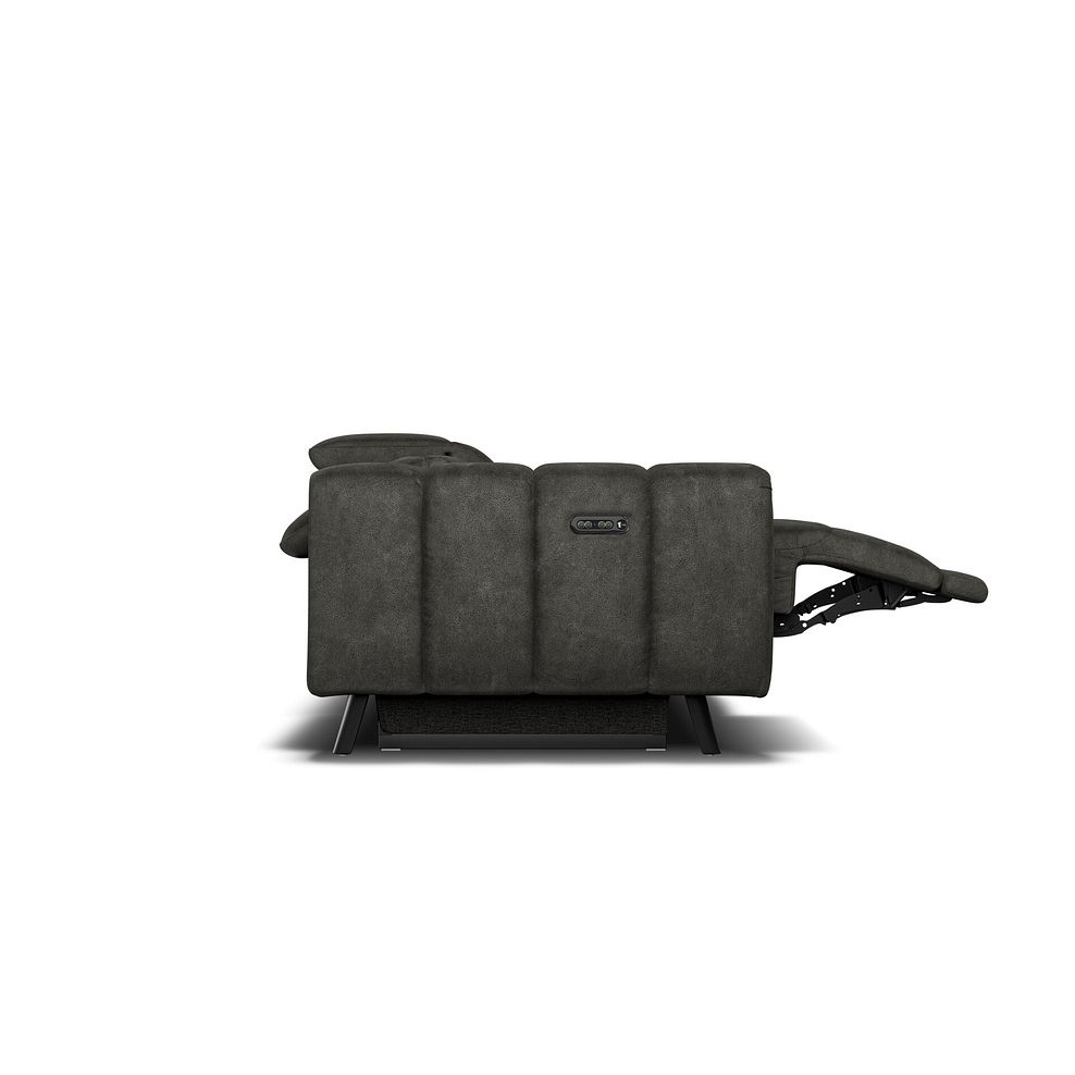 Seymour 3 Seater Recliner Sofa With Power Headrest in Billy Joe Grey Fabric 8