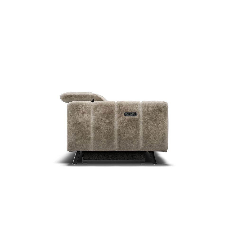 Seymour 3 Seater Recliner Sofa With Power Headrest in Descent Taupe Fabric 7