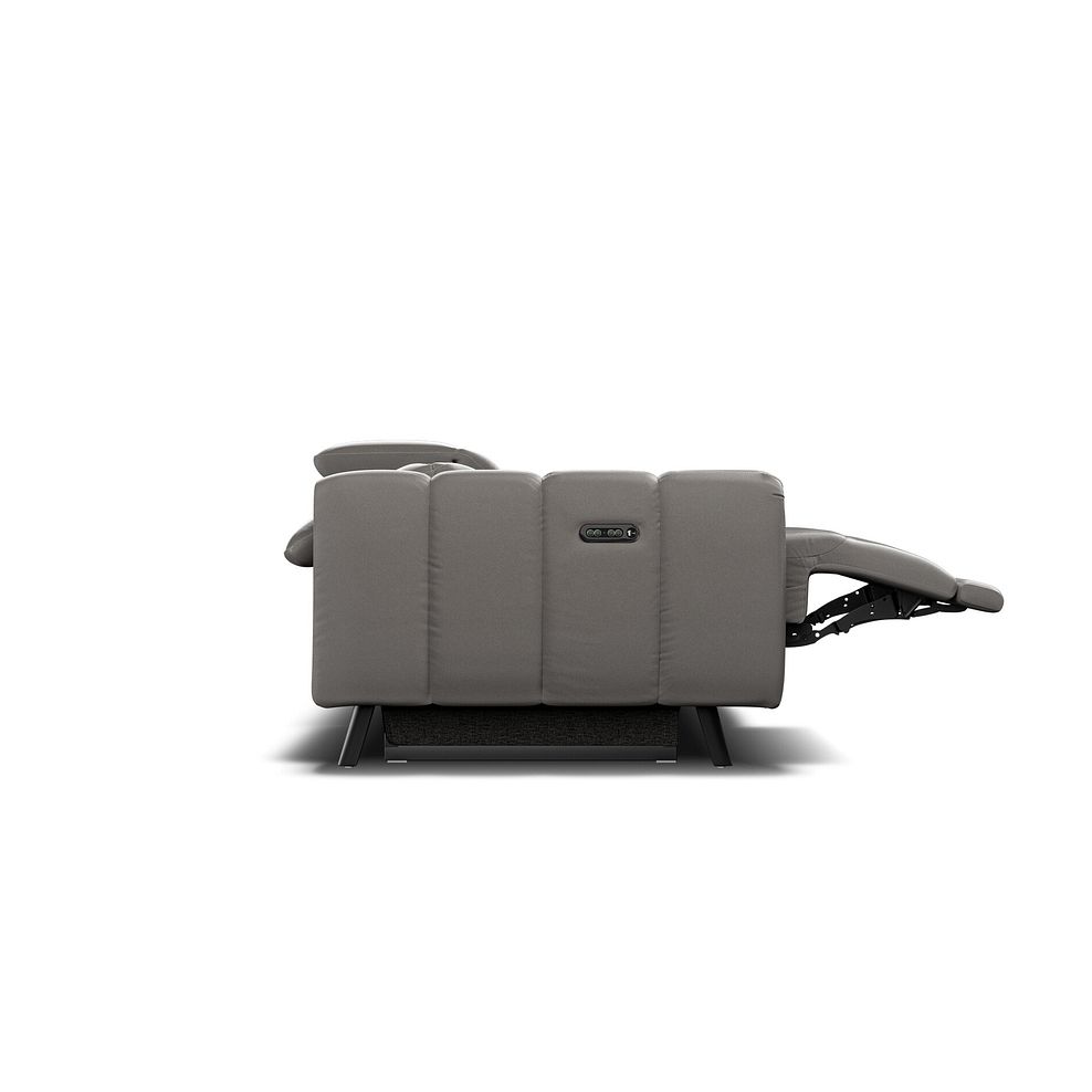 Seymour 3 Seater Recliner Sofa With Power Headrest in Elephant Grey Leather 8